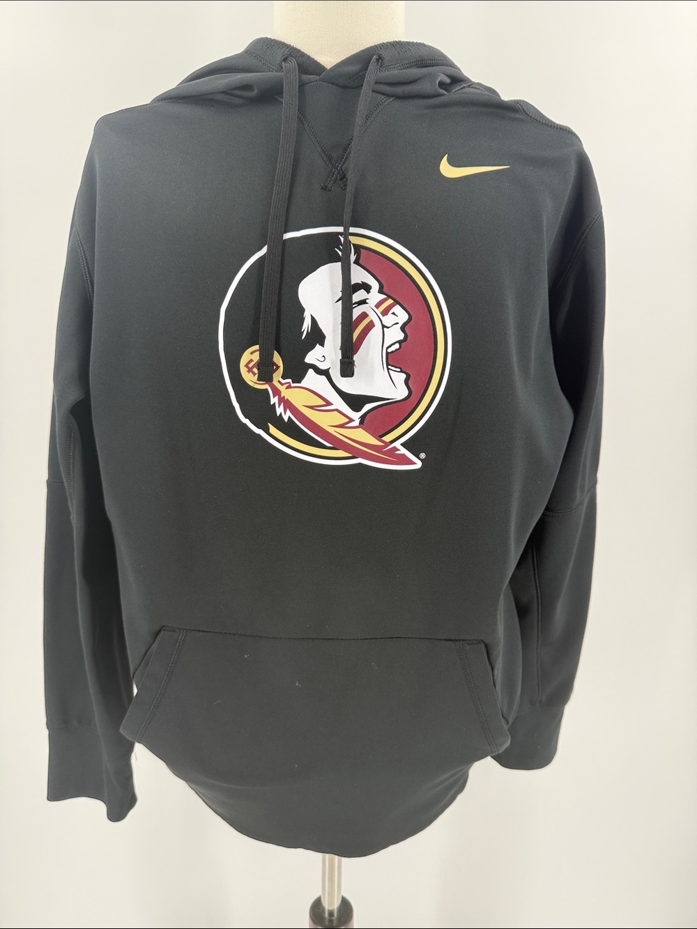 Nike FSU Black Pullover Hoodie with Garnet & Gold Seminoles Logo